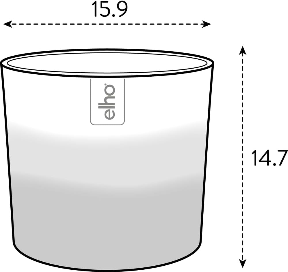 Ghiveci rotund elho Colour Gradient 16cm - pentru interior - 100% plastic reciclat - Ø 15.9 x H 14.7 - Verde/Verde bambus