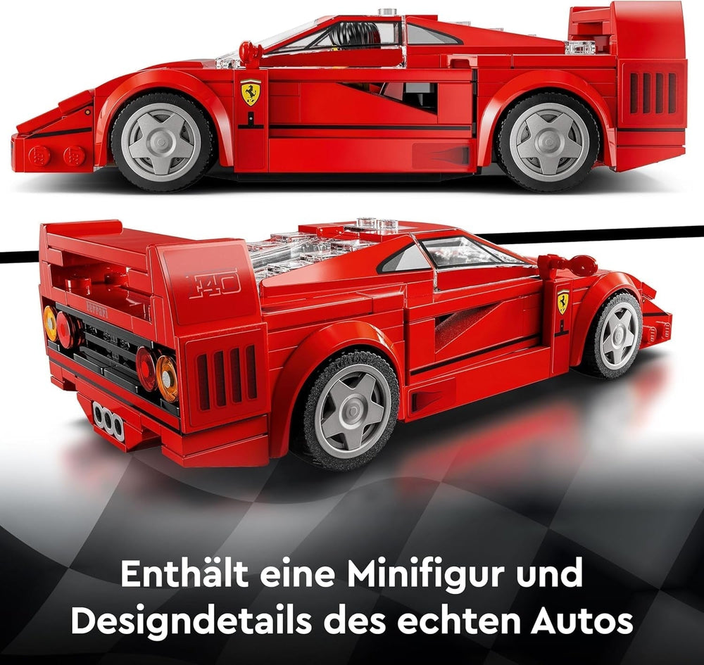Auto super sportiva Ferrari F40 LEGO Speed Champions, set da gioco con macchinina giocattolo costruibile e minifigure conducente, set da collezione per bambini, regalo per ragazzi e ragazze 76934 Set da costruzione Besuche den LEGO-Store