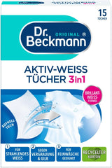 Salviette Dr. Beckmann Fest, Active-White, 15 salviette Detersivi per bucato Naty Shop White