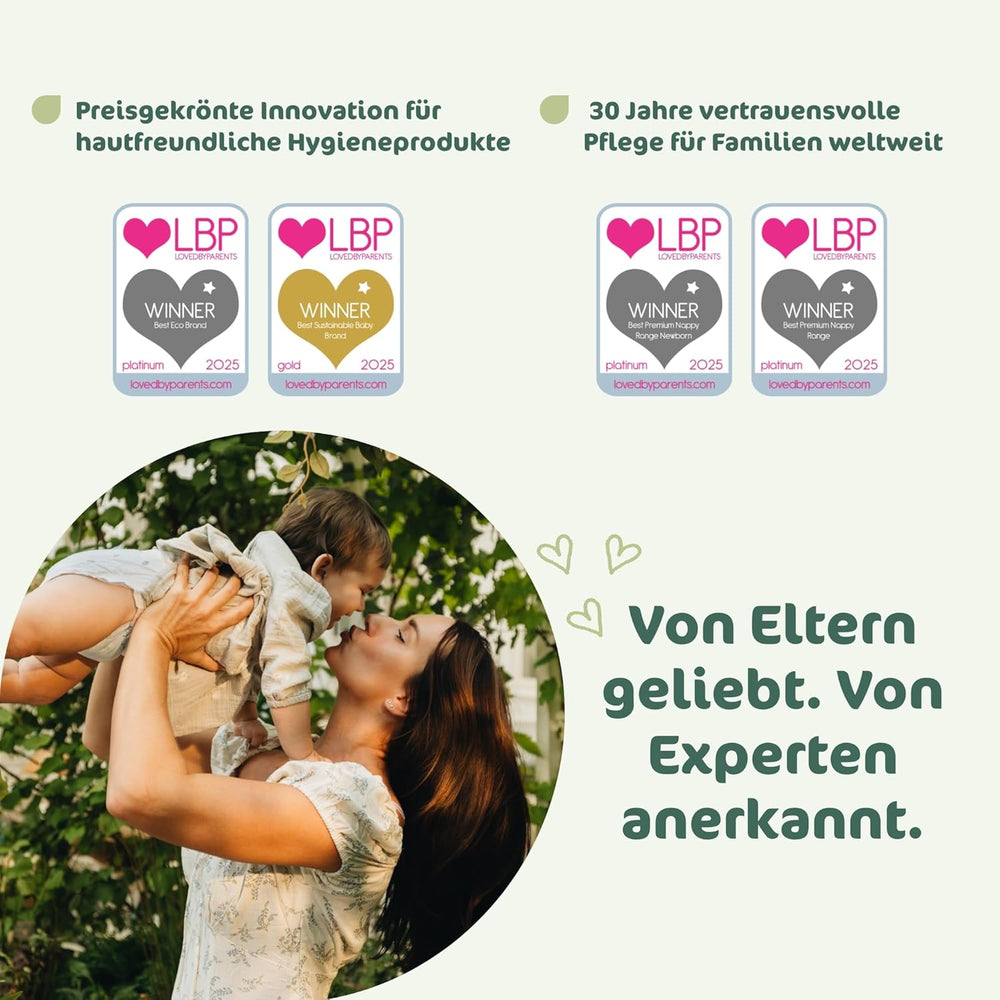 Pannolini per bambini Naty BioEmbrace, taglia 5 (11–25 kg) | Materiali 100% vegetali, delicati sulla pelle | Morbidezza traspirante, dermatologicamente testato, ottimo assorbimento | 80 pezzi.