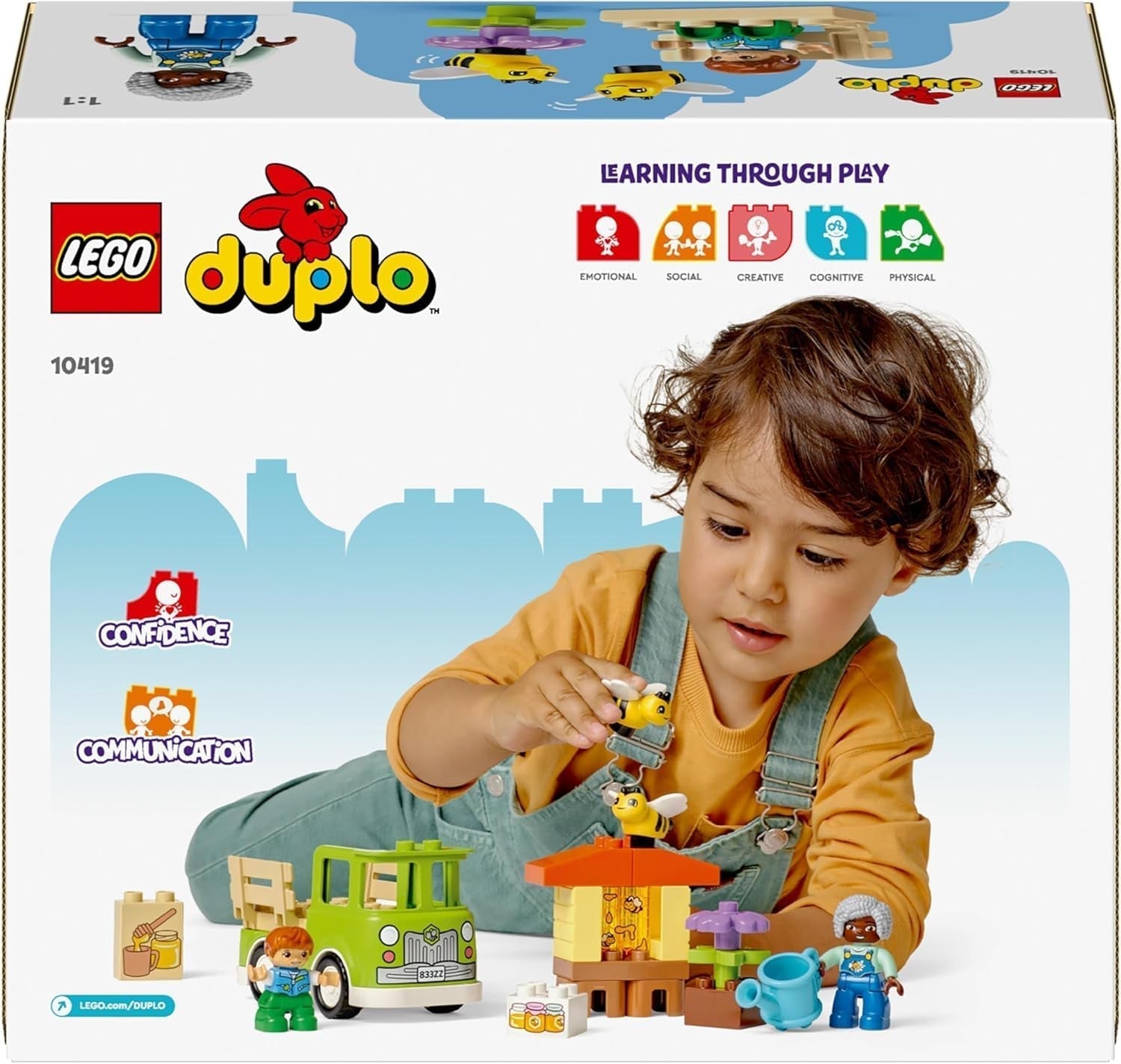LEGO DUPLO Town Apicoltura e alveari, Giocattolo educativo per bambini con 2 personaggi e un camion mobile, Set di costruzione e ricostruzione, Giocattolo per bambini a partire da 2 anni 10419 Set di costruzione Besuche den LEGO-Store