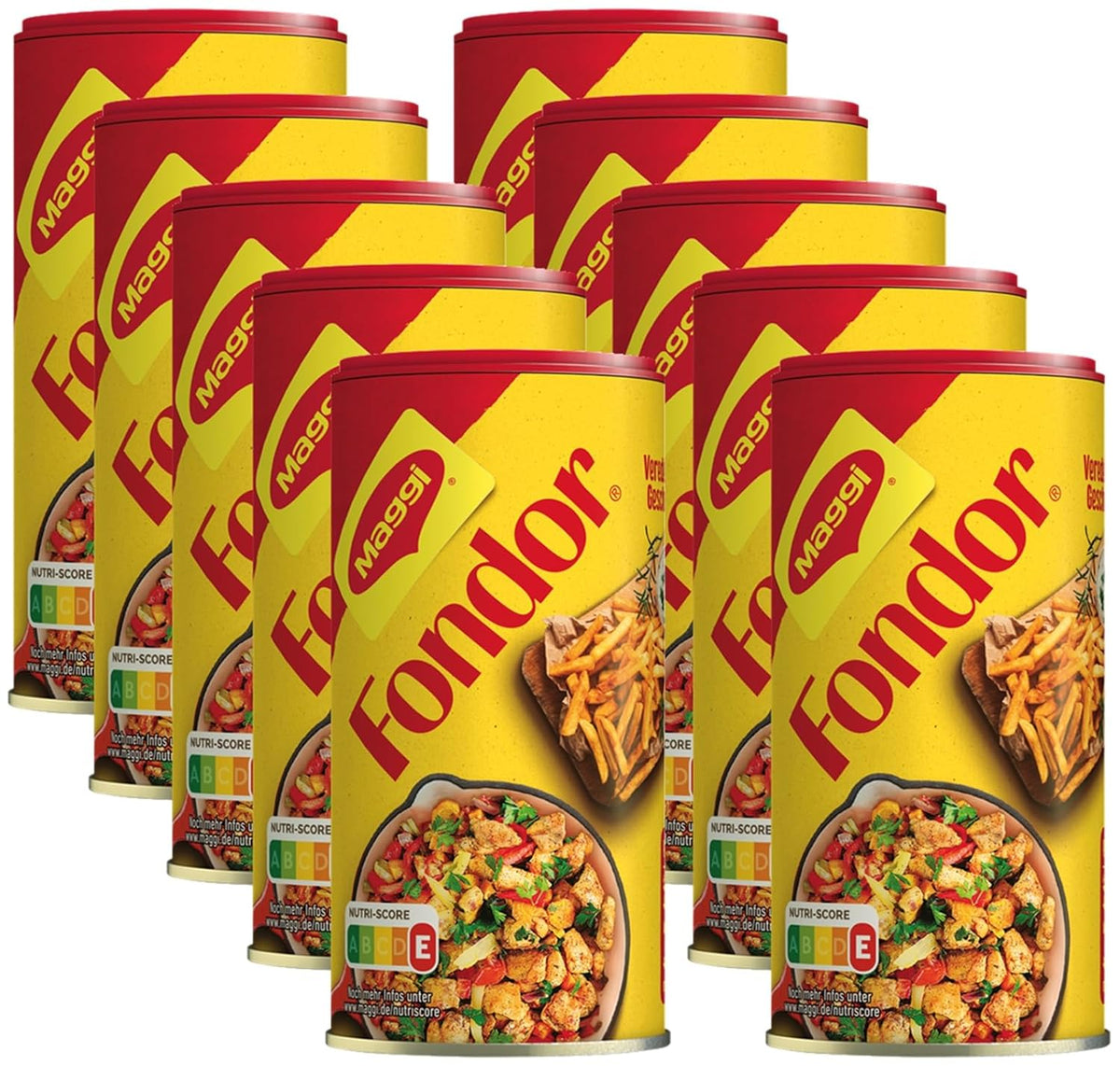 MAGGI Fondor Condimento per Verdure, Carne o Pesce, Condimento per Zuppe o Insalate, Confezione da 10 (10 x 200g)