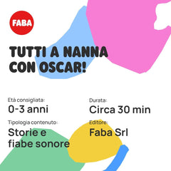 Jucărie de pluș - Tutti a Nanna con Oscar! - Povești și basme sonore pentru copii de la 10 luni - De ascultat cu povești, versiunea italiană Jucarii Bebe Naty Shop