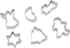 Set de forme pentru biscuiți Westmark, modele asortate, oțel inoxidabil, Crăciun, 6 piese, argintii, 31912260