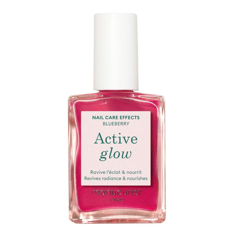 MANUCUIST Nail Care Repair Active Glow Raspberry (Rosa) a base biologica: Mandorla Dolce, Lampone, Smalto Nutriente e Lucido, Effetto Rosa Trasparente - Smalto Nude