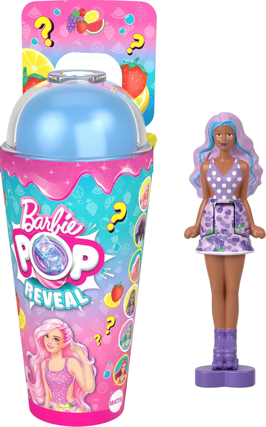 Barbie Mini BarbieLand Reveal-Puppen 5er-Set, ca. 4 cm große Puppen mit Überraschung beim Auspacken, verschiedene Reveals (Stile können abweichen), JCB27