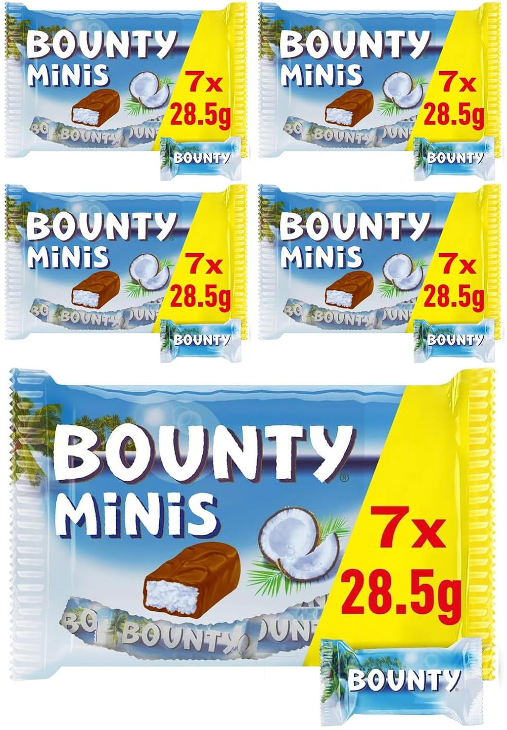 Confezione sfusa di cioccolato Bounty Minis, mini barrette di cioccolato al cocco fine, 227 g, idea regalo di cioccolato, confezione sfusa di cioccolato