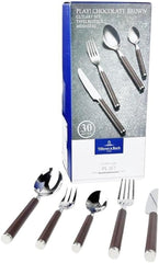 Villeroy And Boch Play Posate Marrone Cioccolato, per un massimo di 6 persone, 30 pezzi, acciaio inossidabile, manico in plastica marrone Kitchen Naty Shop