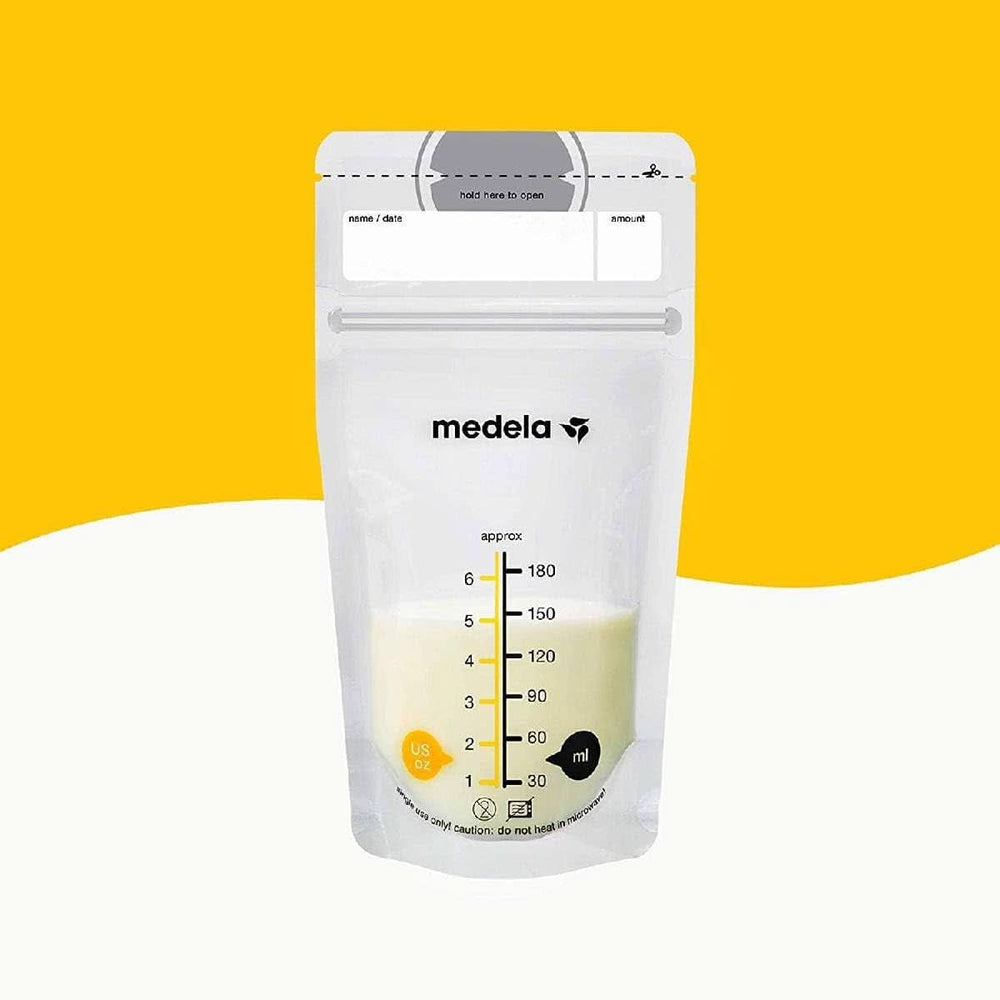 Sacchetti per la conservazione del latte materno Medela 25 pz., ca. 200 ml, bianco (versione spagnola) Accessori Alimentazione e Allattamento Bebe Naty Shop