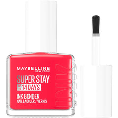 Maybelline New York Super Stay Ink Bonder 490 Hot Salsa Nail Polish - Smalto per unghie a lunga tenuta per unghie forti e colore intenso, 12,3 ml