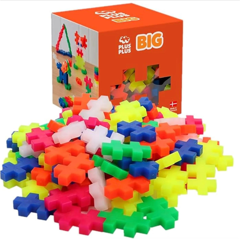 Plus-Plus 9603210 Geniales Konstruktionsspielzeug, Open Play Big Basic Mix, Bausteine-Set, 100 Teile, Mehrfarbig, Mehrfarbig