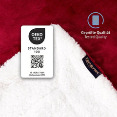 Komfortec accogliente coperta 150X200 Cm, soffice coperta in pile certificata Oeko-Tex, calda coperta sherpa per il divano, coperta spessa per il divano, Letti e coperte bordeaux Besuche den Komfortec-Store