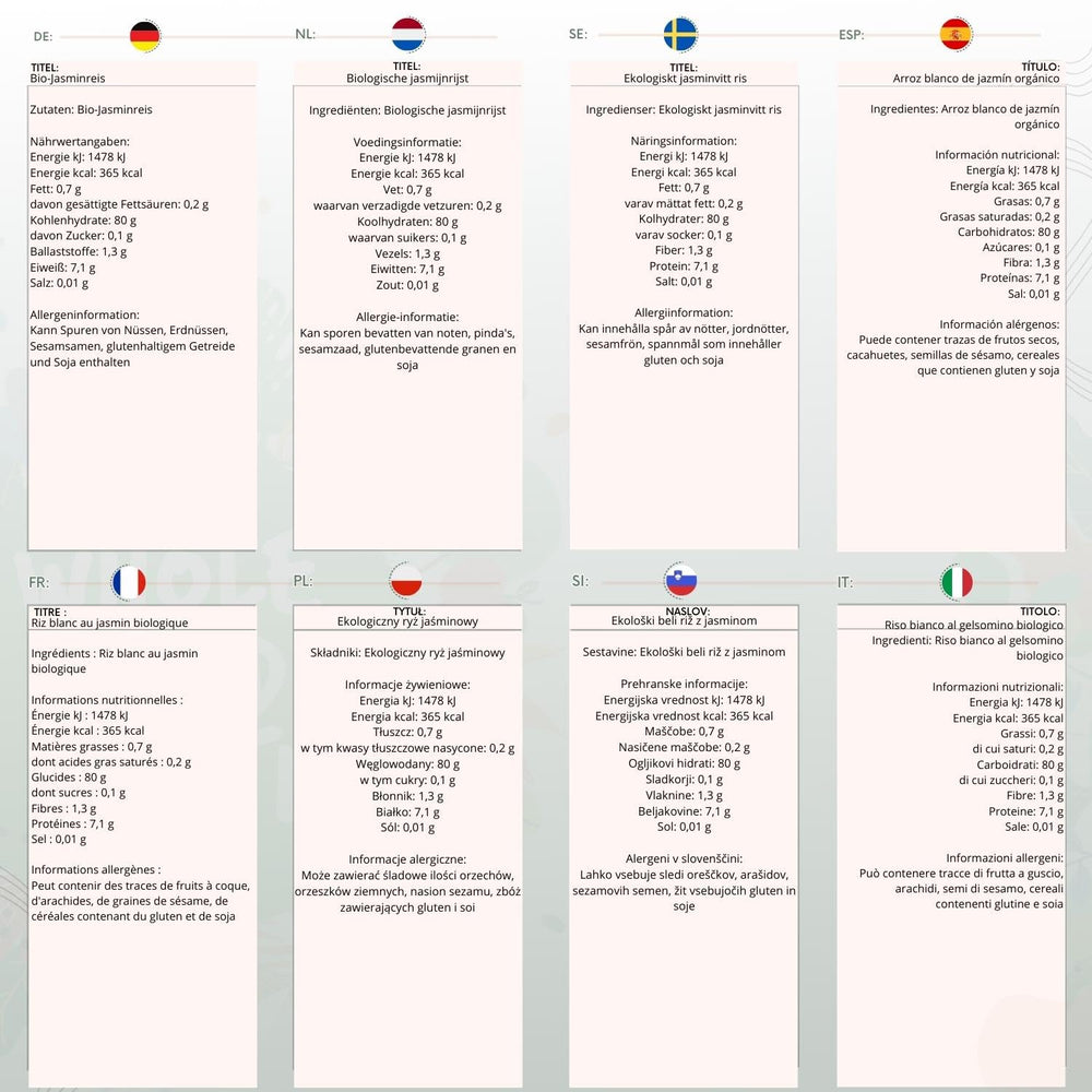 Riso bianco al gelsomino Wholefood Earth Organic 3kg Crudo | Non OGM | Vegano | Fonte di fibra | Certificato biologico