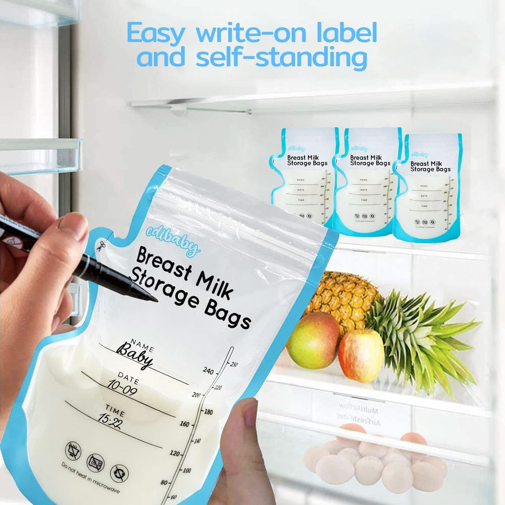 Edibaby, Buste per latte materno, 100 pezzi, Sterilizzate, senza BPA Accessori Alimentazione e Allattamento Bebe Naty Shop