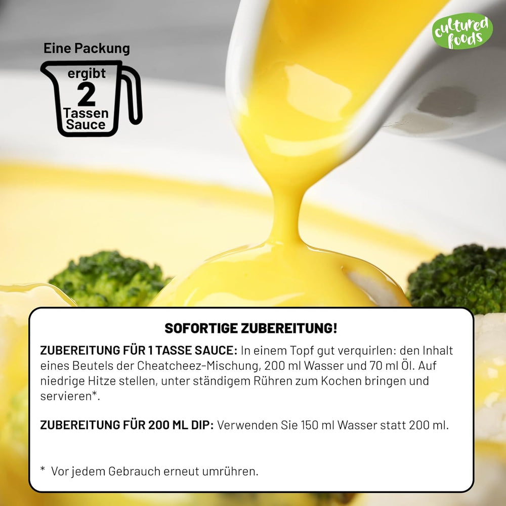 Cultured Foods Veganer Käse Käseersatz Laktosefrei Glutenfrei 2-er Set Gouda e Cheddar CHEATCHEEZ