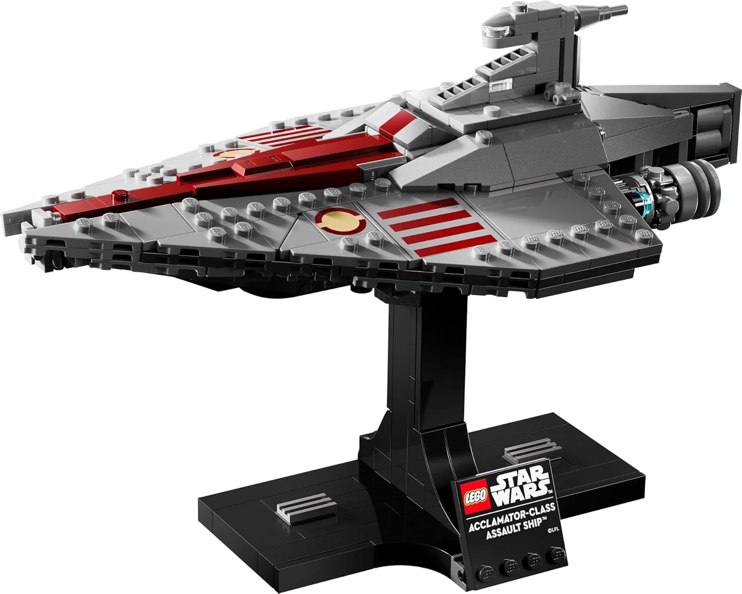 LEGO Star Wars 75404 Nave d'assalto di classe Acclamator dell'Attacco dei Cloni - Astronave da collezionare, costruire ed esporre - Set di costruzione Fantasy - Regalo per adulti e fan adolescenti Set di costruzione Besuche den LEGO-Store