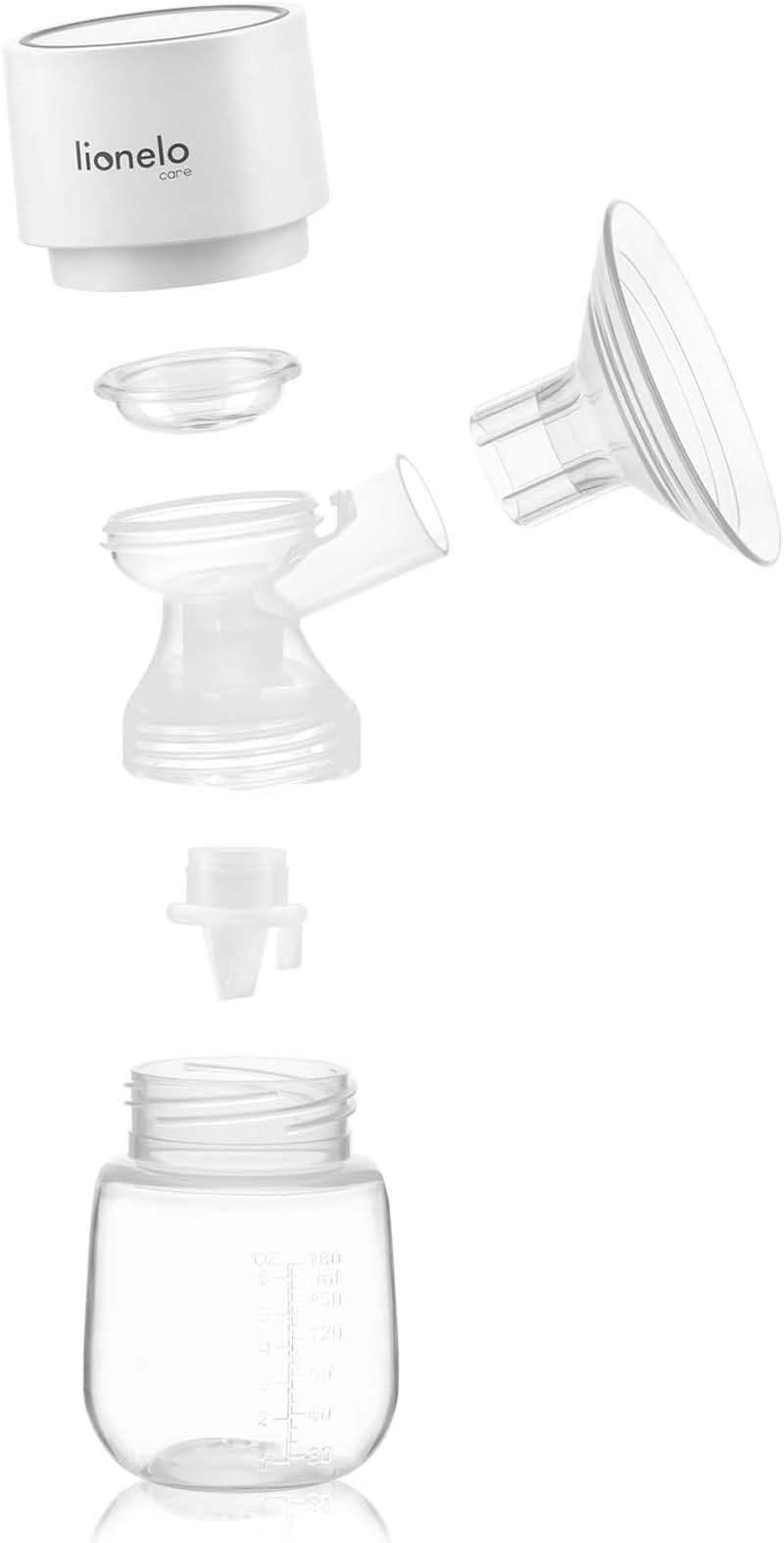 LIONELO Tiralatte Fidi One Cordless 180 Ml, Tiralatte Portatile Trifase, Massaggio a Risparmio Energetico a 9 Fasi, Imbuto in Silicone 26mm Durata 120min Senza Bpa Accessori Alimentazione e Allattamento Bebe Naty Shop