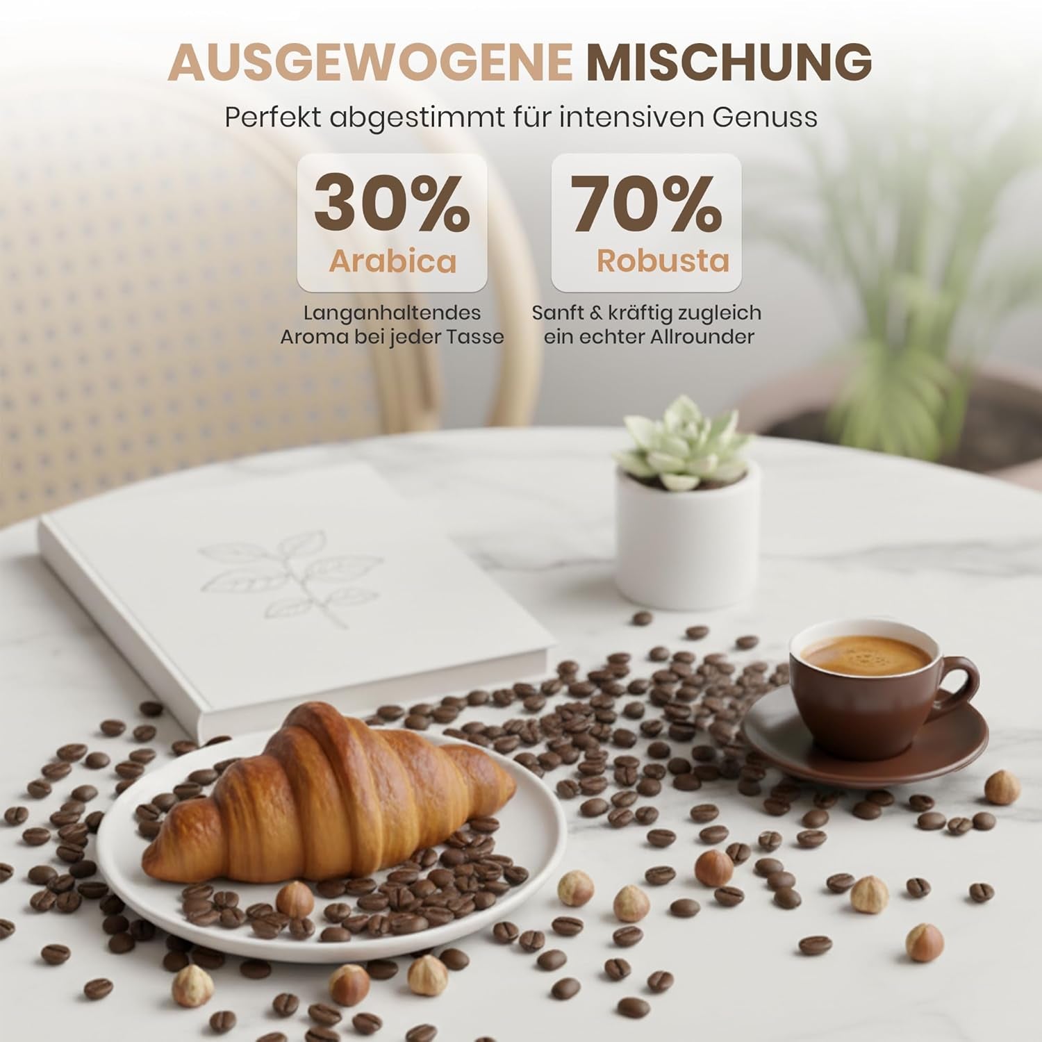 Cafferato Caffè Gran Crema – 1 kg boabe de cafea | Espresso italian | Aciditate scăzută, cu note de nucă și ciocolată | Boabe întregi pentru espresso și specialități de cafea | Cu supapă de aromă