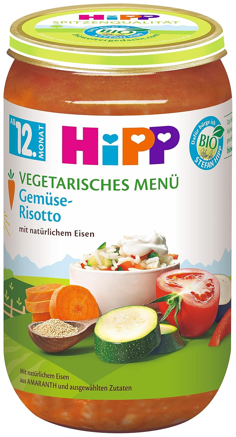 Menù biologici Hipp da 12 mesi risotto alle verdure, confezione da 6 Mamma e Bambino Naty Shop Default Title