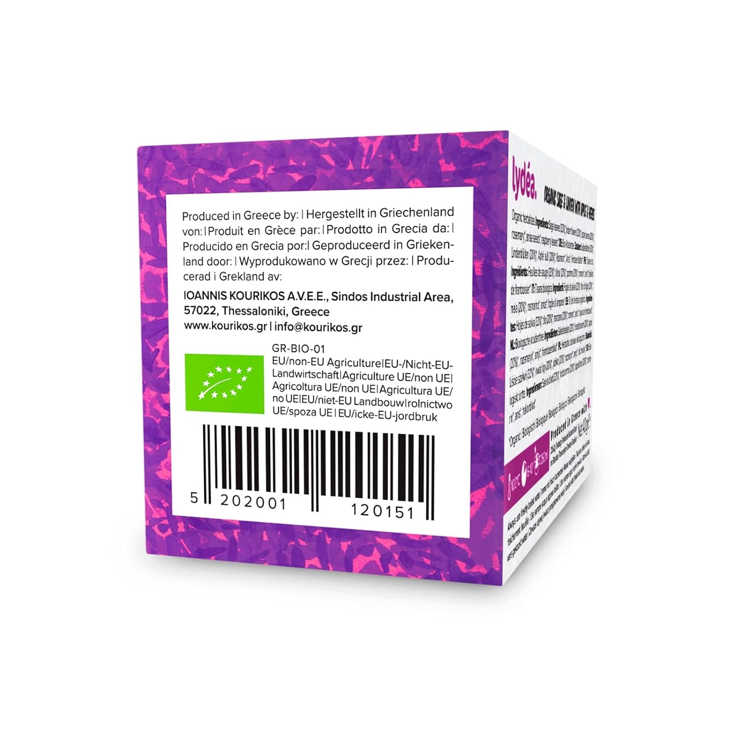 Lydea Ceai din plante bio, salvie și tei cu mere și ierburi, 60 piramide, pachet de 3 [3 x 20 piramide]