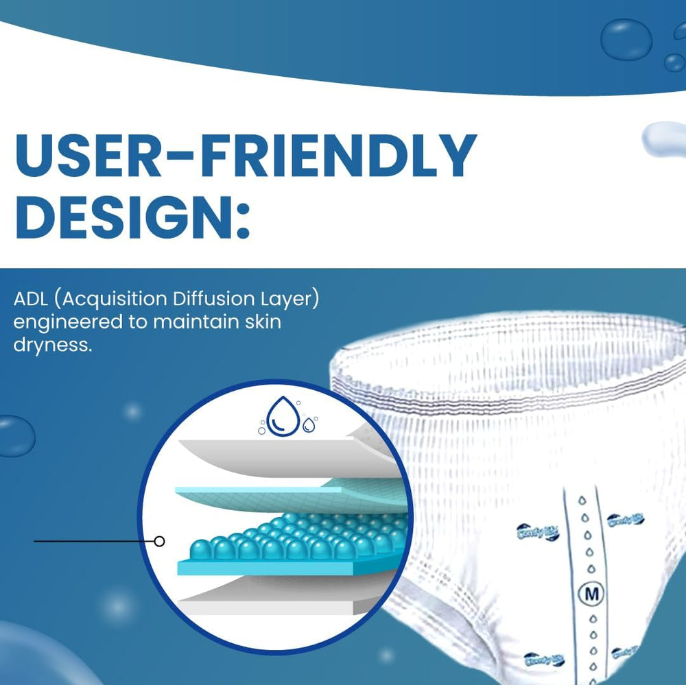 Mutandine per incontinenza premium per adulti, ad alta assorbenza, taglia S, 12 pezzi