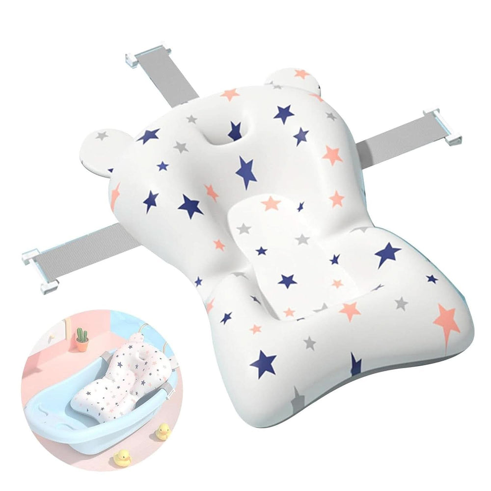 Cuscino di sostegno per il bagnetto, antiscivolo, morbido, ad asciugatura rapida, regolabile, per mamma e bambino, Naty Shop Starry Sky