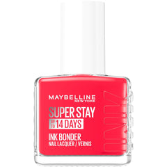 Maybelline New York Super Stay Ink Bonder 490 Hot Salsa Nail Polish - Smalto per unghie a lunga tenuta per unghie forti e colore intenso, 12,3 ml