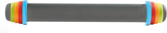 MASTRAD - Sucitor - Gri - cu inele reglabile - 2 mm pentru aluat proaspăt, 4 mm pentru prăjituri, 6 mm sablat, 8 mm pentru pizza - fabricat din silicon - cu înveliș antiaderent - fără BPA - 41 cm