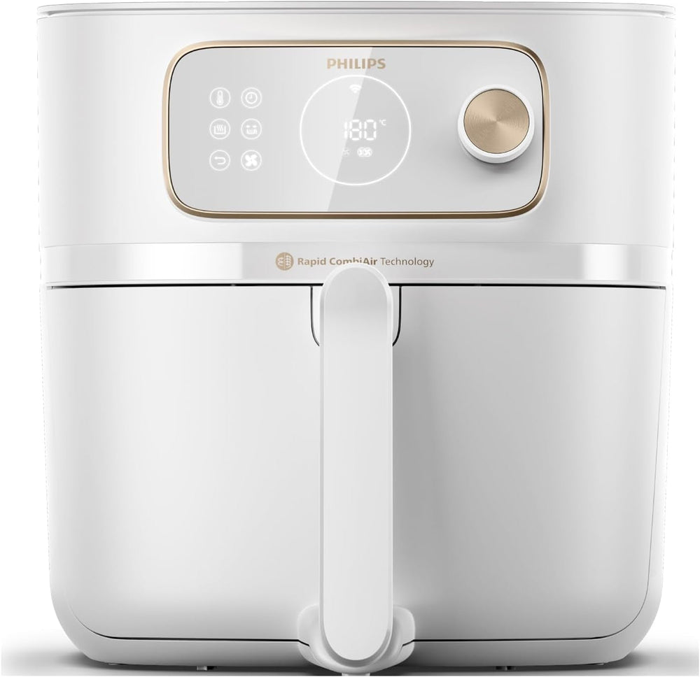 Philips 3000Er Airfryer XL - Tehnologie Rapid Air, prăjire cu până la 90% mai puțină grăsime, capacitate 1,2 kg, 6,2 litri, ecran tactil Electrocasnice Naty Shop Weiß Conexiune wireless cu autocook 8.3 L