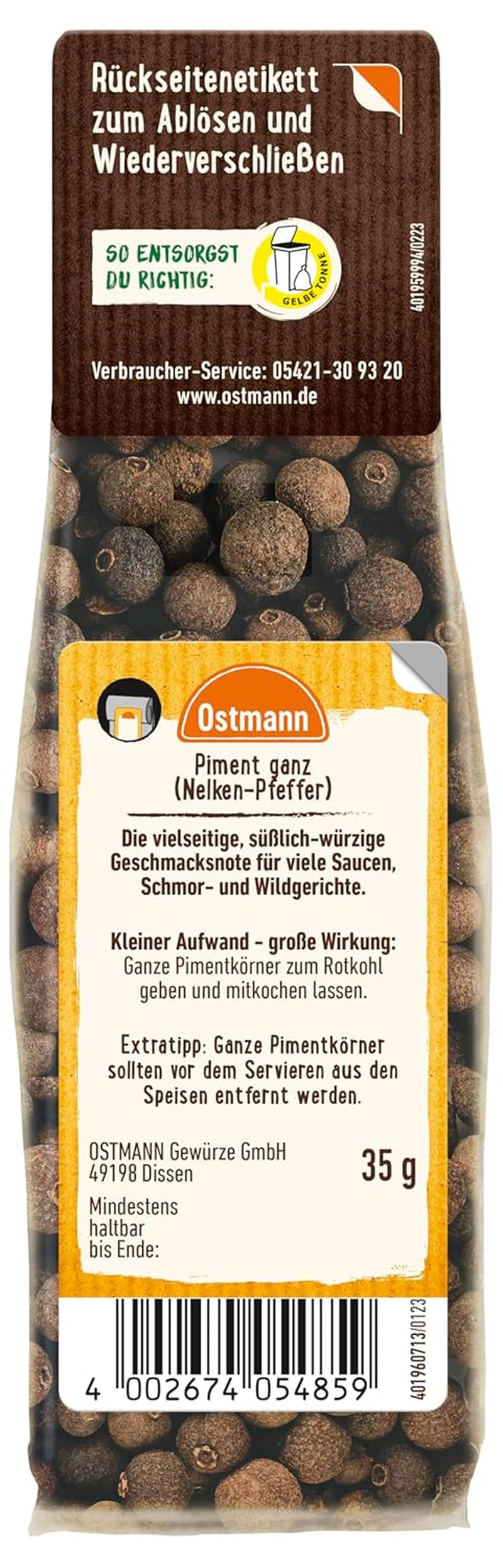 Ostmann Pimento Ganz, 35 g