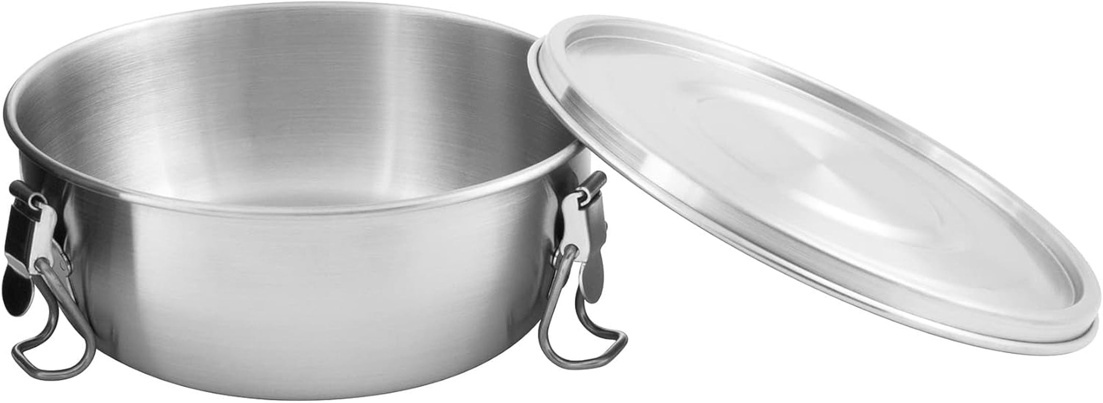 Tatonka Food Bowl - Recipient / bol pentru alimente din oțel inoxidabil - Cu capac, cleme de fixare și scalare a volumului - 0,5L / 0,75L / 1L volum Cutii depozitare alimente Naty Shop 0,5 litri