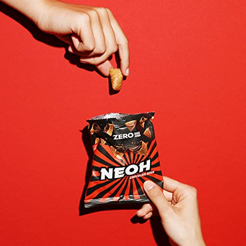 Bocconcini di cioccolato NEOH | Senza zuccheri aggiunti, 100kcal a porzione, pezzi croccanti con un ripieno cremoso di nocciole e cacao, perfetti da asporto o come sostituto del muesli | Cheto, a basso contenuto di carboidrati | Confezione da 3 x 29 g
