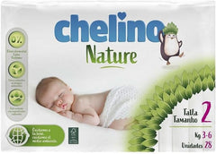 Pannolini Chelino Nature, taglia 2, 3 - 6 Kg, 28 pannolini Mamma e Bambino Naty Shop Taglia 2 (Confezione da 28)