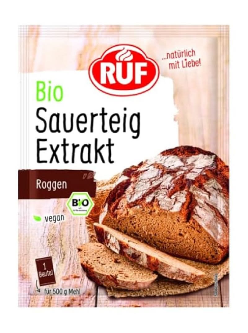 RUF Rye Sourdough Liquid, estratto liquido per impasti e panini, lievito naturale, pane di segale e integrale, 170 grammi Naty Shop Kitchen Powder 2 x 15 grammi