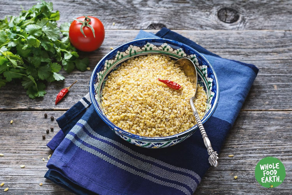 Bulgur di grano integrale terrestre - non OGM - naturale - vegano - senza latticini - senza zuccheri aggiunti, 500 g