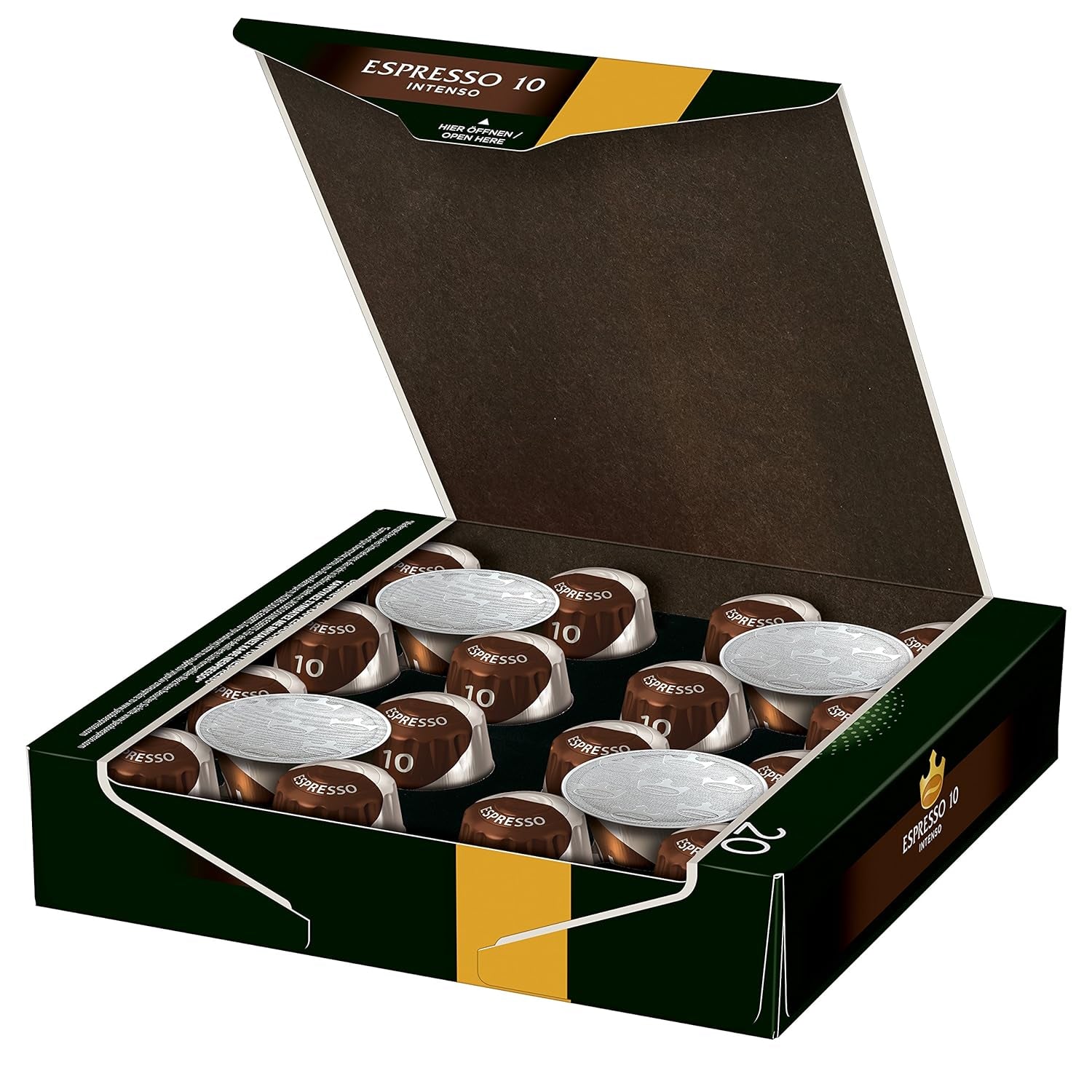 Kaffeekapseln Espresso Ristretto, Intensität 12 von 12, 10 x 20 Getränke & Kaffeekapseln Espresso Intenso, Intensität 10 von 12, 200 Nespresso®* kompatible Kapseln, 10 x 20 Getränke