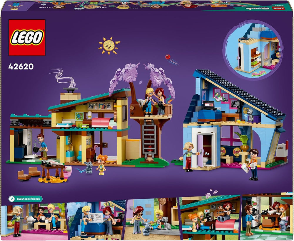 LEGO Friends Casa familiare Olly e Paisley, casa delle bambole con personaggi e accessori, set casa a due piani e casa sull'albero, regalo creativo per ragazze e ragazzi 7+ 42620 Set da costruzione Besuche den LEGO-Store