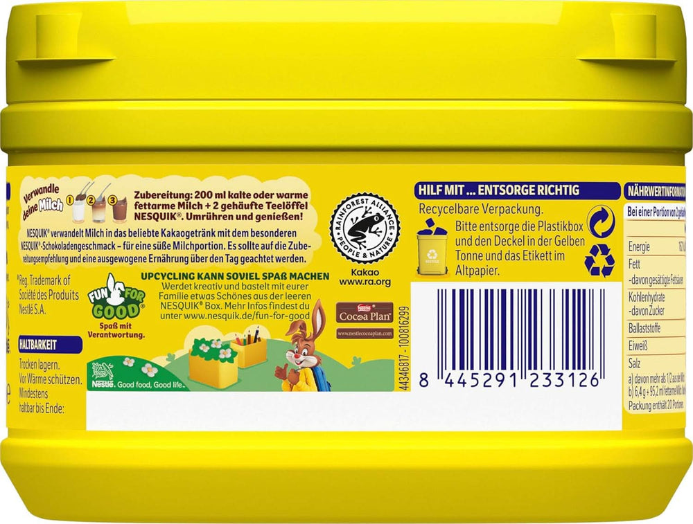 Nestlé Cacao in polvere per bevande, da mescolare nel latte, 1 confezione da 280 grammi Cacao e Cioccolata Calda Naty Shop