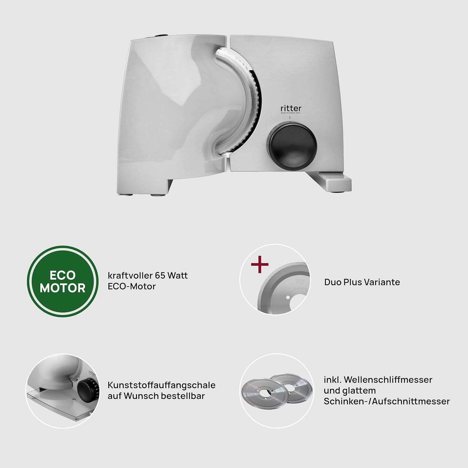 Ritter Nova 1 Duo plus Affettatrice elettrica multifunzione Rasnite e Affettatrici Naty Shop