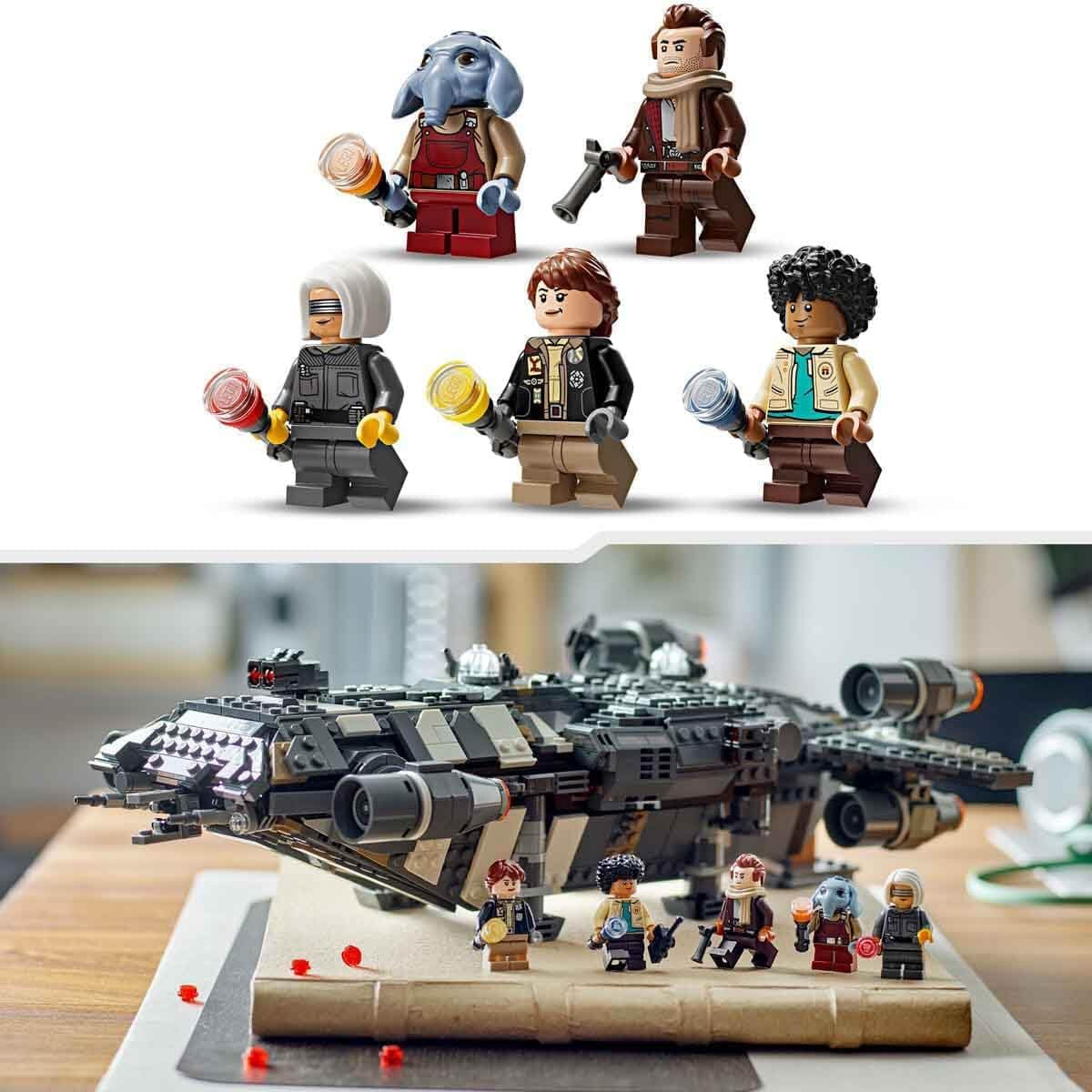 LEGO Star Wars: Skeleton Crew Onyx Cinder, astronave giocattolo costruibile e da collezione per ragazzi e ragazze con 5 personaggi, idea regalo per i fan dai 10 anni 75374 Set da costruzione Besuche den LEGO-Store