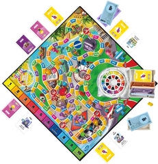 Gioco da tavolo per famiglie Hasbro Game of Life per 2-4 giocatori dagli 8 anni in su, include pastelli
