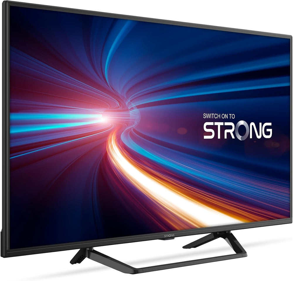 STRONG - Televizor Full HD SRT40FD5553 de 40 inch (100 cm) - Smart TV prin Android TV - Calitate excepțională a imaginii - Tuner triplu - 3 porturi HDMI (1 ARC), 2 porturi USB, conexiune AV, antenă/satelit - negru