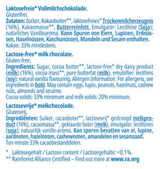 CIOCCOLATO frankonia Cioccolato al latte intero senza lattosio e glutine, 100 g