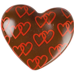 Günthart 135 pezzi Cuori in filigrana di cioccolato fondente colorati Tri-Motion stampati 1 confezione (236g)