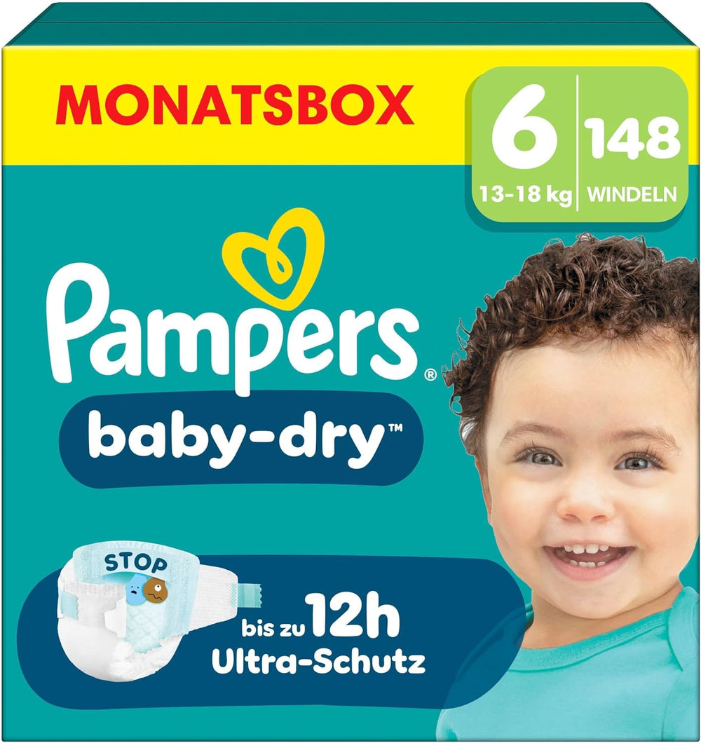 Pannolini Pampers Baby-Dry taglia 5, 174 pannolini, 11 kg - 16 kg, protezione dalle perdite fino al 100% e comfort per tutta la notte