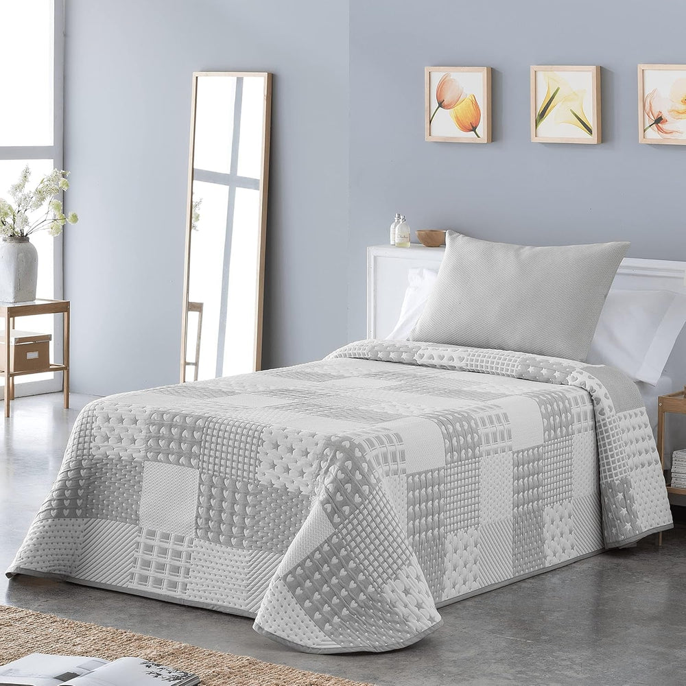 Copriletto Sofia 21 light Per letti matrimoniali da 180 e 200 cm, Copriletto Per letti da 180 e 200 cm, Letti e coperte grigie Besuche den VIALMAN-Store Grey Cama 180: 270Cm X 270Cm