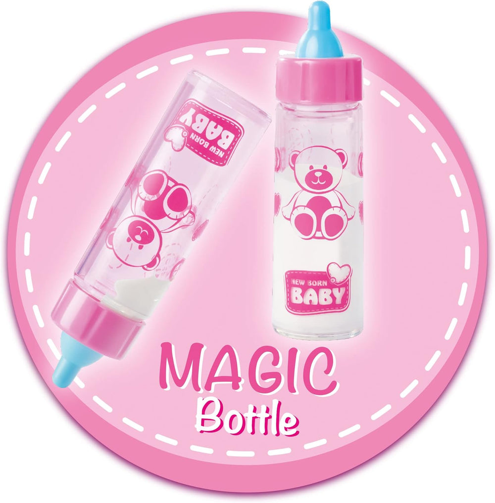 Simba 105562487 - Set de alăptare pentru nou-născuți, suzetă, scutec și biberon cu conținut care dispare, pentru păpuși de 38-43 cm