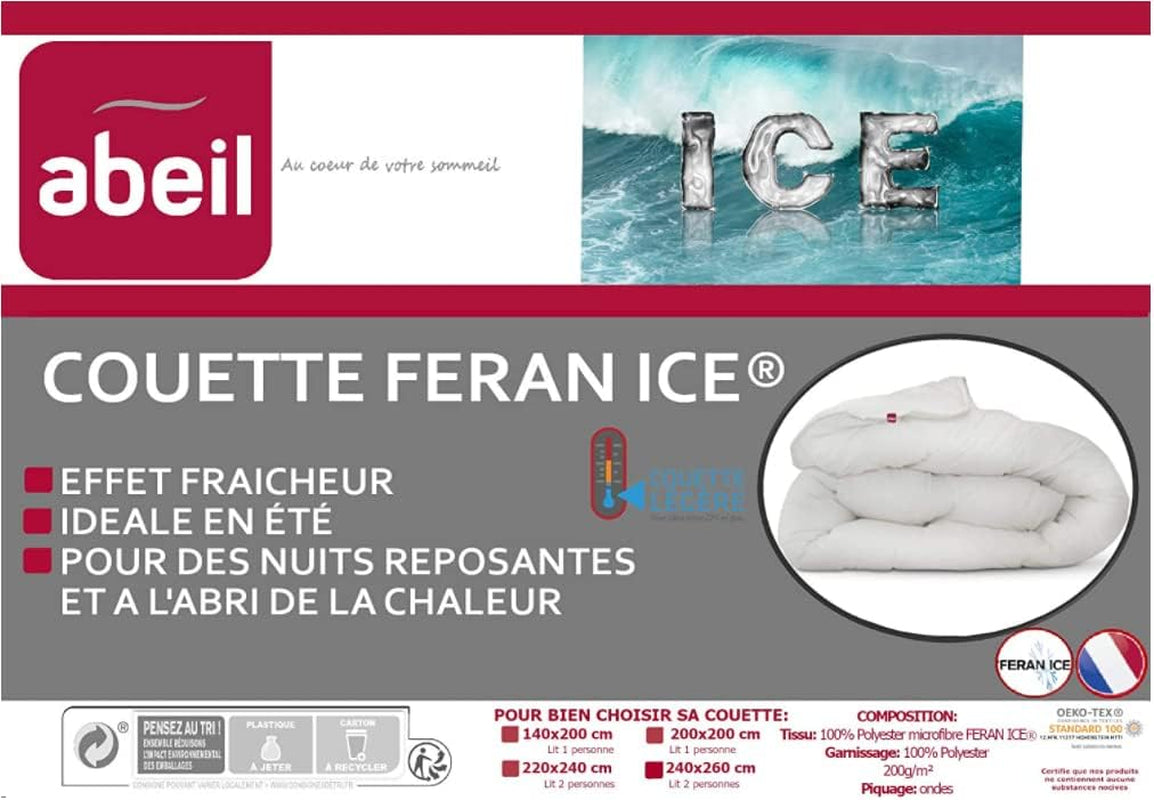 Abeil Couette Douceur Et Fraicheur Blanc Trapunta Feran Ice Soft And Fresh, Bianco, 240 X 260 Cm, Poliestere, 240X260 Trapunte e Trapunte Naty Shop