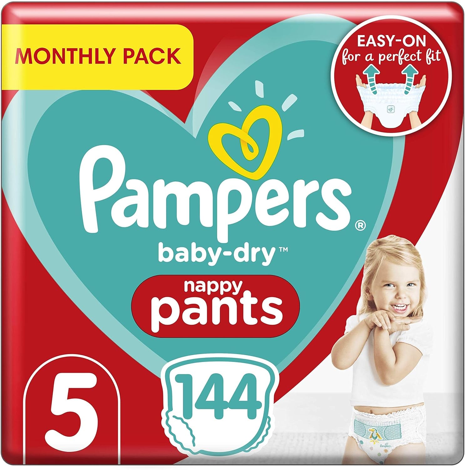 Pampers (vecchia versione), mutandine, taglia 4, 9 kg-15 kg, confezione da tre (1 x 88 pannolini)
