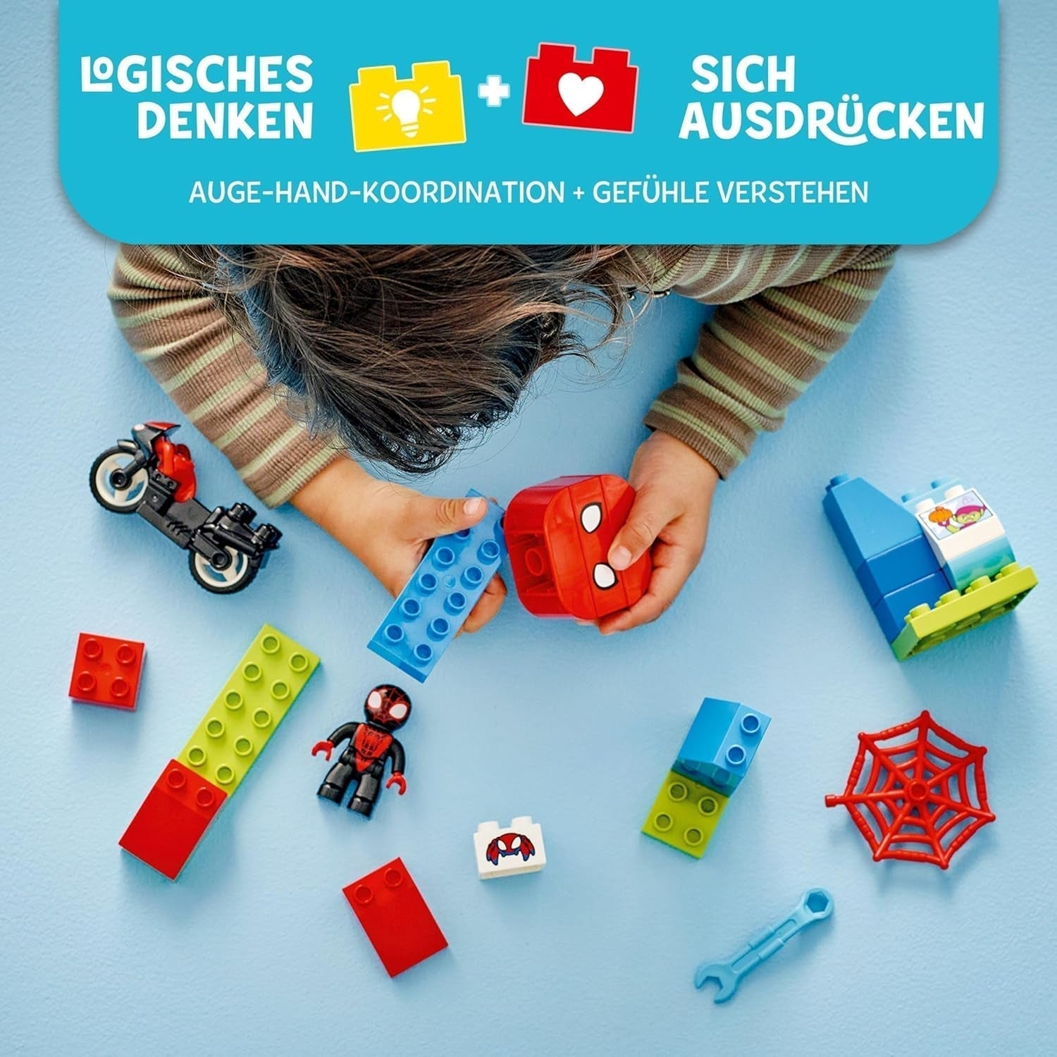 LEGO DUPLO Marvel Spins Avventura in moto, Playset Fantasy per la serie TV Spidey e i suoi super amici, giocattolo educativo da costruire e ricostruire per bambini dai 2 anni in su 10424 Set da costruzione Besuche den LEGO-Store